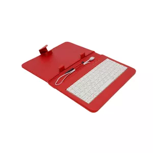 Leather Case with USB Keyboard for AIREN AiTab 7" — Red