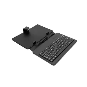 Ādas maciņš planšetdatoram ar USB tastatūru AIREN AiTab 7" melns — paredzēts 7" planšetdatoriem, integrēta USB tastatūra