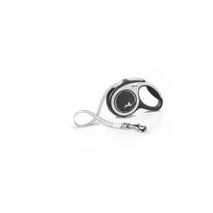 Retractable dog and cat lead Flexi model 4000498043448 — 3 m Black/White nylon
