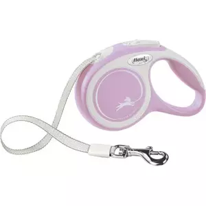 Retractable lead Flexi New COMFORT 5 m Pink White