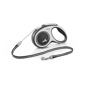 Retractable dog lead Flexi New Comfort S Cord 5 m Black — 170 g