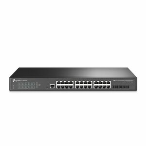 TP-LINK TL-SG3428X tīkla pārslēgs Vadīts L2+ Gigabit Ethernet (10/100/1000) Melns