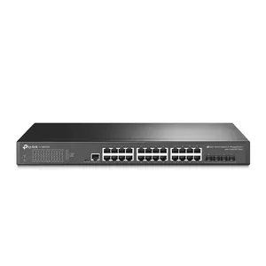 TP-Link JetStream TL-SG3428X tīkla pārslēgs Vadīts L2+/L3 Gigabit Ethernet (10/100/1000) 1U Melns