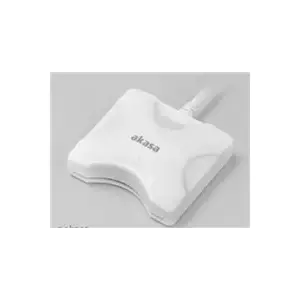Card reader Akasa AK-CR-03WHV2 USB 3.0 White, multi-slot external reader for SD/ microSD/CF/Memory Stick
