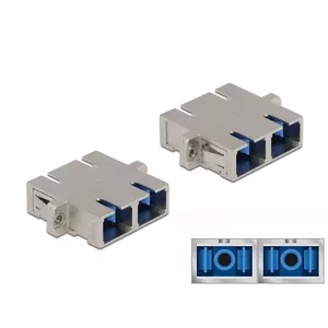Optical Fiber Coupler SC Duplex female to SC Duplex female Single-mode metal DeLOCK 86873