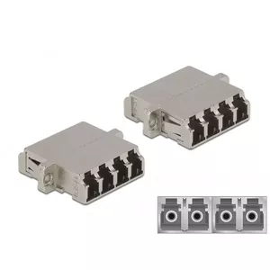 Optical Fiber Coupler DeLOCK LC Quad female to LC Quad female Single-mode