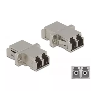 Optical Fiber Coupler DeLOCK LC Duplex female to LC Duplex female Single-mode metal