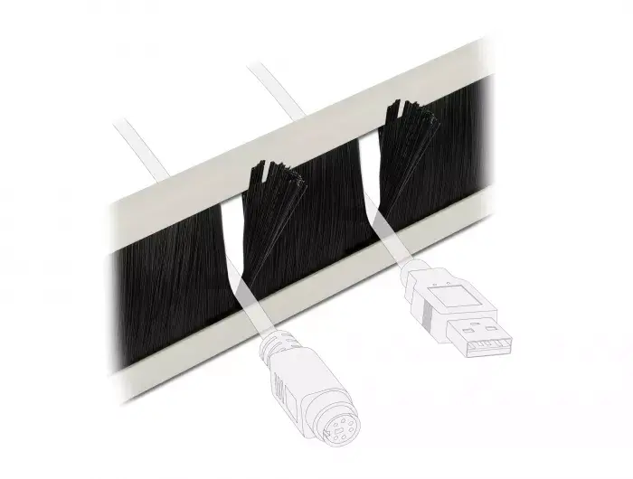 Панель управления кабелем DeLOCK 10" Brush Strip Photo 3
