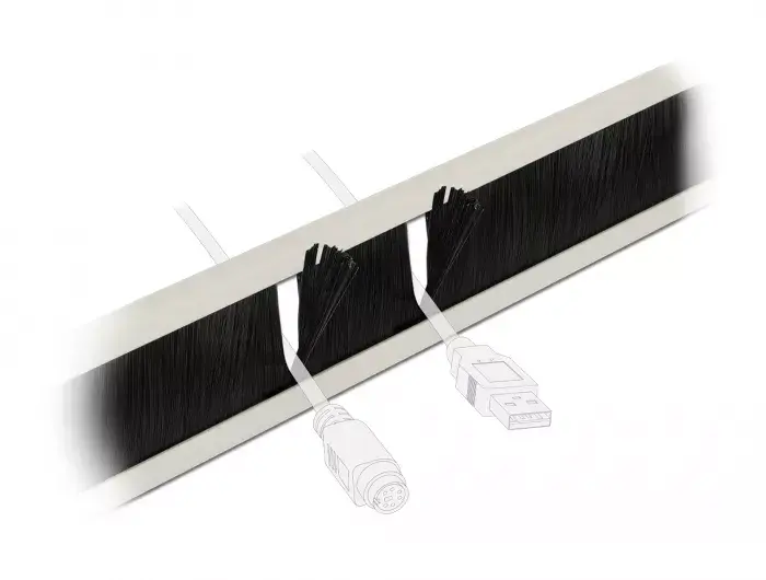 Панель управления кабелями DeLOCK 19" Cable Management Brush Strip Photo 3