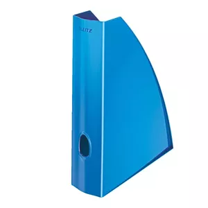 Magazine file box LEITZ WOW – polystyrene, blue, 1 drawer, 75×258×312 mm
