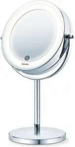 Beurer Cosmetic Mirror BS 55 Chrome 5× Magnification (model 654.86)