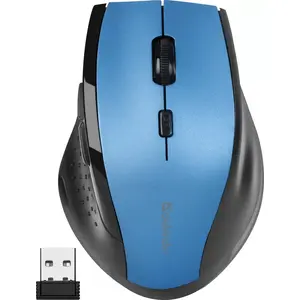 Mouse DEFENDER ACCURA MM-365 — Right-hand RF Wireless Optical, 1600 DPI, 6 buttons, wheel, black/blue