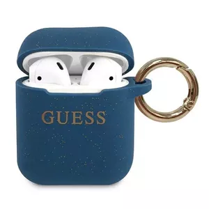 Silicone case GUESS GUACCSILGLBL Blue for AirPods