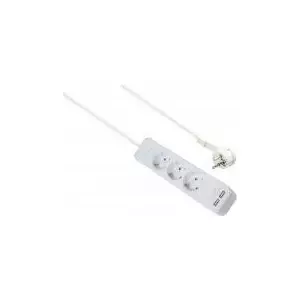 Удлинитель helos ADVANCED с 3 розетками и USB-зарядкой, белый, кабель 1,5 м