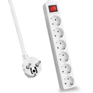 Power Extension Helos 262796 1.5m 6 AC Outlets Indoor White