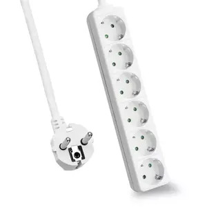 Удлинитель Helos 262793 1.5м 6 AC розеток для внутреннего использования белый