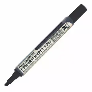 Перманентный маркер PENTEL MAXIFLO NLF-60, скошенный наконечник, черный