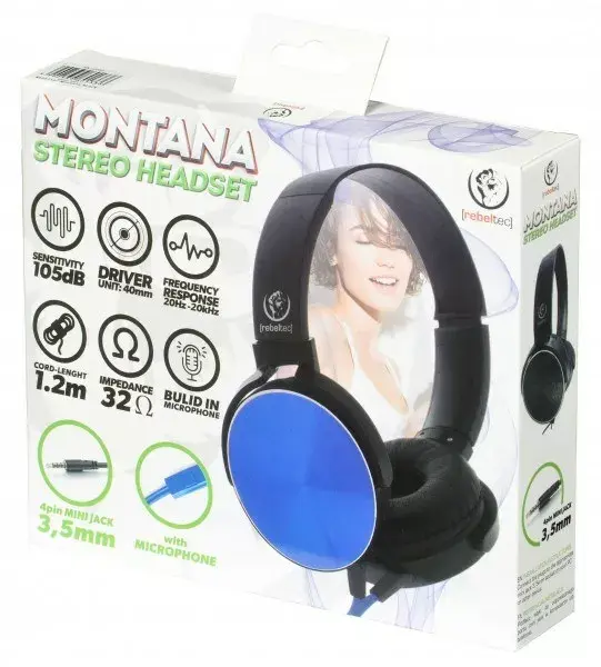 Austiņas Rebeltec MONTANA BLU Photo 5