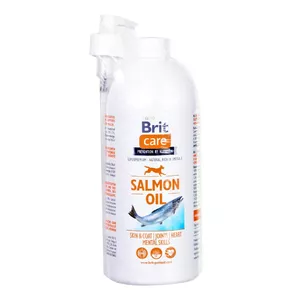 Nutritional pet oil Brit Care BRIT 1000 ml — skin and coat supplement for dogs and cats, 1 L bottle