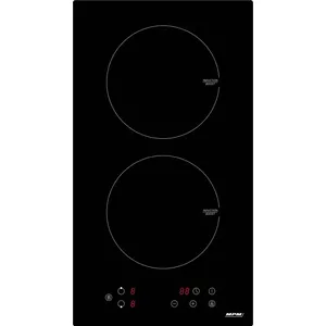 Induction hob MPM 30-IM-06, built-in 2-zone 52 cm, glass top, 2×1500 W (boost 2000 W), touch control, timer