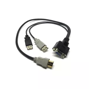 Lantronix 500-196-R-ACC USB grafiskais adapteris Melns