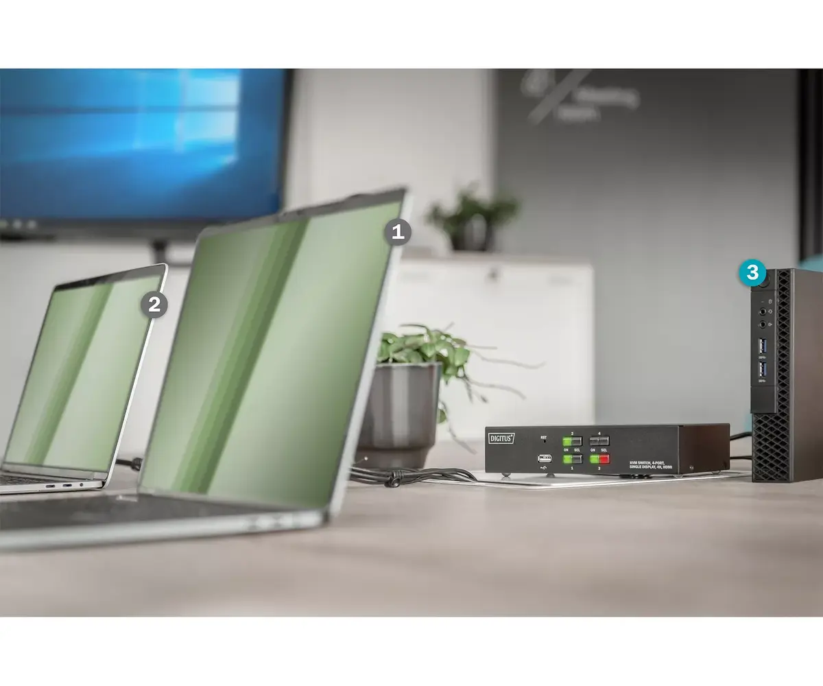 KVM Switch Digitus 4 Port Single Display 4K HDMI Photo 2