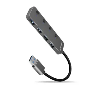 Axagon HUE-MSA USB-A Switch Hub 4x USB 3.0 20см Серый