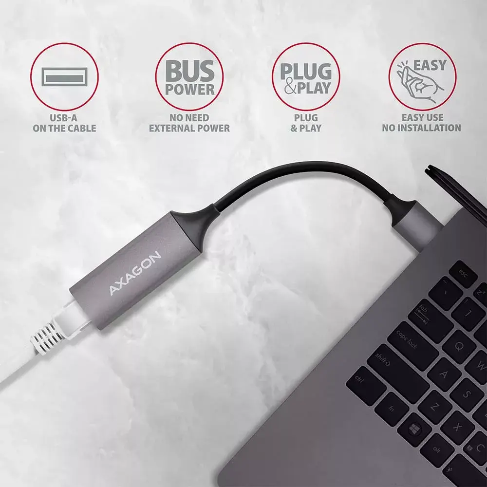 Gigabit Ethernet адаптер AXAGON ADE-TR (USB 3.2 Gen 1) Photo 3