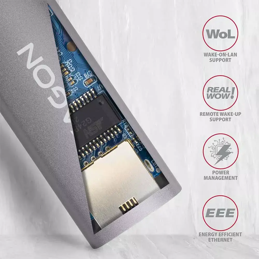 Gigabit Ethernet адаптер AXAGON ADE-TR (USB 3.2 Gen 1) Photo 5