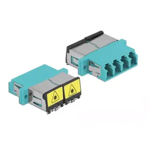 Optical Fiber Coupler DeLOCK 86905 LC Quad female to LC Quad female Multi-mode aqua