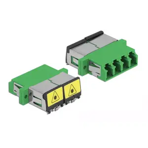 Optical Fiber Coupler DeLOCK 86902 LC Quad female to LC Quad female Single-mode green