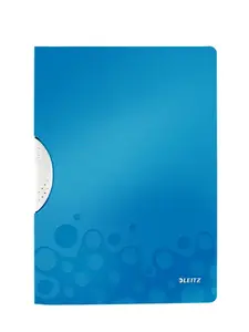 LEITZ ColorClip WOW A4 Polypropylene Clip File Blue for up to 30 sheets