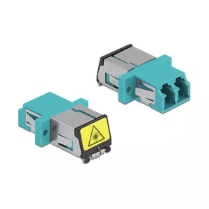 Optical Fiber Coupler DeLOCK 86900 LC Duplex Female to Female Multi-mode Aqua