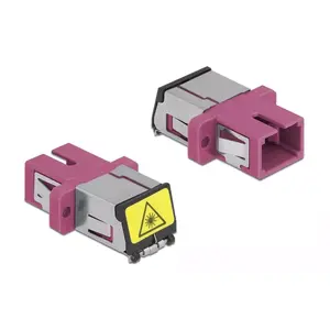 Optical Fiber Coupler DeLOCK 86891 SC Simplex Female to SC Simplex Female Multi-mode Violet