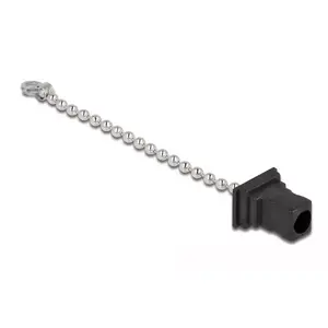 Fiber optic dust cap with chain DeLOCK 86847 SC plug black