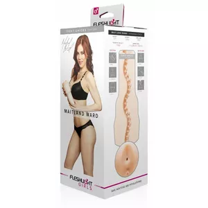 Masturbators Fleshlight Maitland Ward Tight Chicks — silikona uzmava, 25 cm ievietošanas garums, bēšs/balts