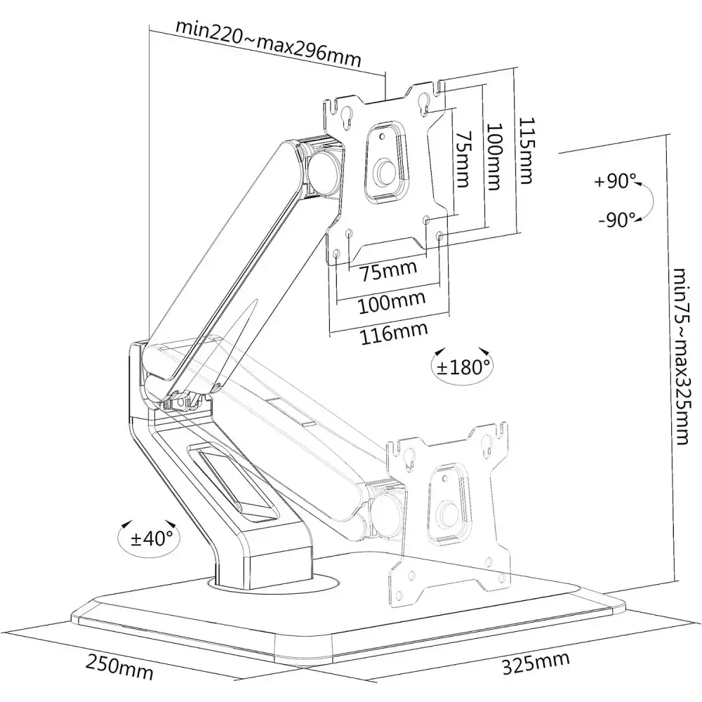 Monitor mount Techly ICA-LCD 35TS Photo 3