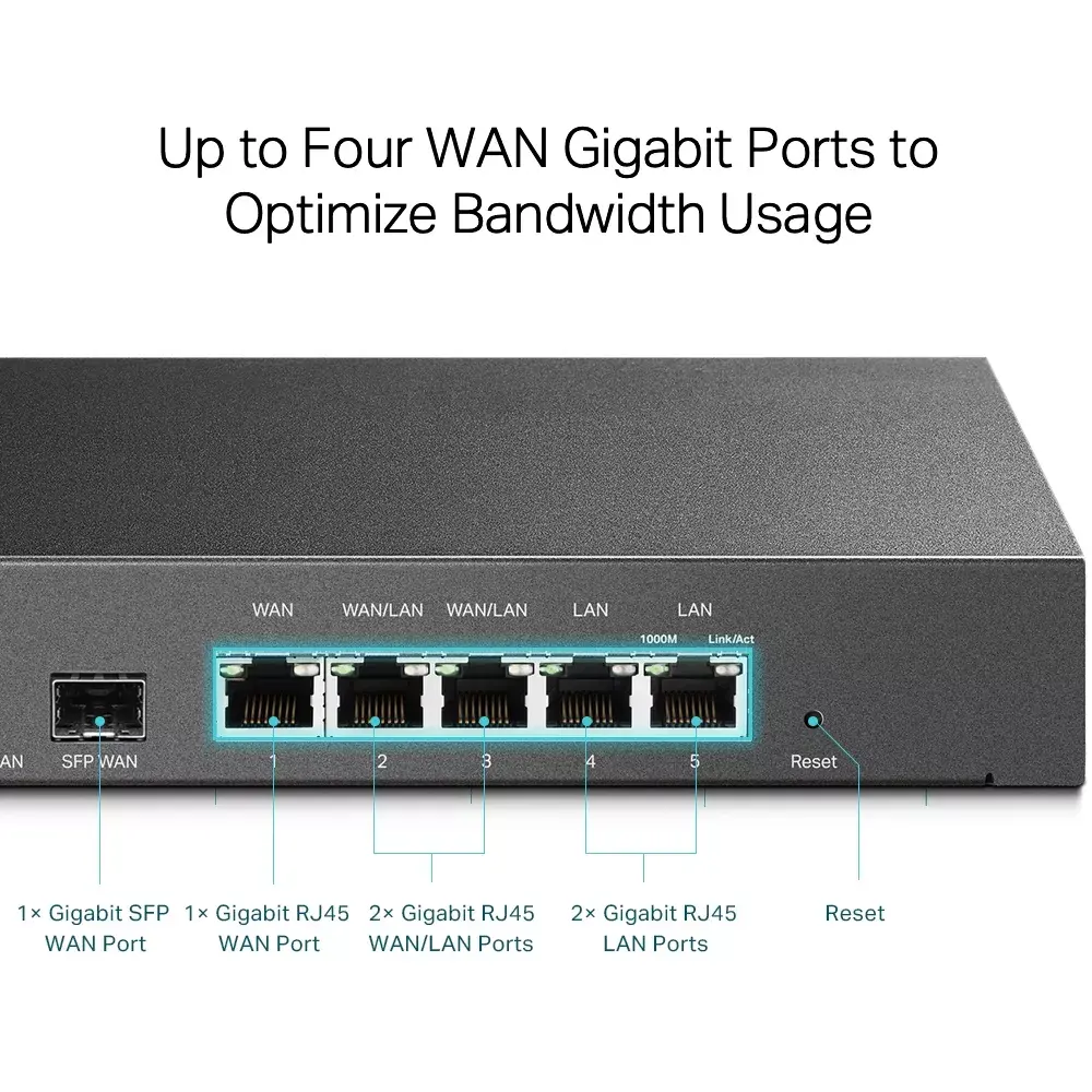 Роутер TP-Link SafeStream Gigabit Multi-WAN VPN TL-ER7206 Photo 6