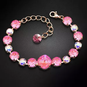 Aproce "Apžilbinošs Mirdzums II (Lotus Pink DeLite)" ar Swarovski™ kristāliem