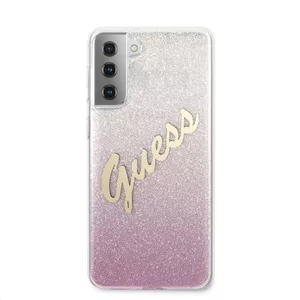 Guess Glitter Gradient Case Vintage для G996B Samsung Galaxy S21+ - розовый (GUHCS21MPCUGLSPI)