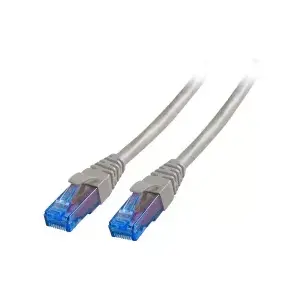 EFB Elektronik Cat6a U/UTP networking cable K8109GE.0, 0.5 m, RJ-45 to RJ-45, grey, 10 Gbps