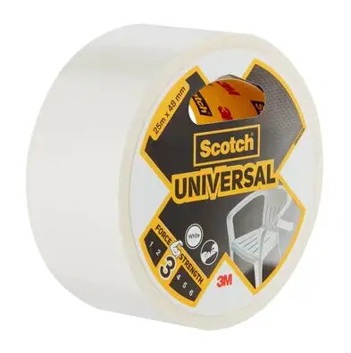3M Universāla 25 m Baltā Auduma