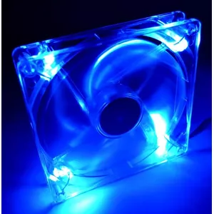 PRIMECOOLER 140 mm ventilators PC-L14025L12S/Blue ar zilu LED, 140 x 25 mm, 12V