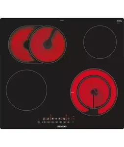 Ceramic Hob Siemens ET601FNP1E 4-zone Built-in Touch Control, Black/Stainless Steel, 8300 W