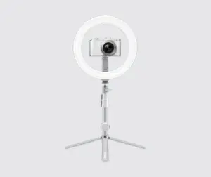 Ring light Kodak 10” LED, USB power, 3500–5500 K, Ø25 cm, silver