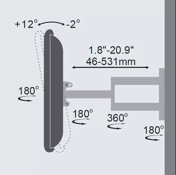 TV mount Vivolink VLMW2355A Photo 3