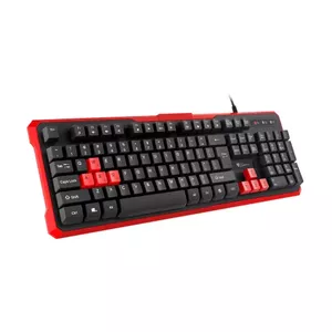 GENESIS RHOD 110 tastatūra USB QWERTY US International Melns, Sarkans