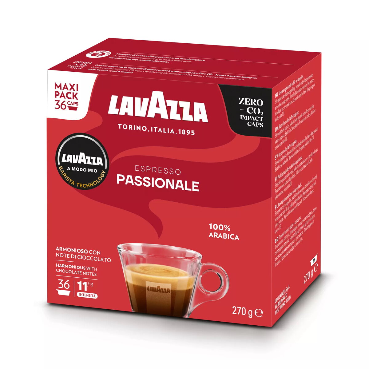 Kafijas kapsulas Lavazza Passionale tumša grauzdēšana