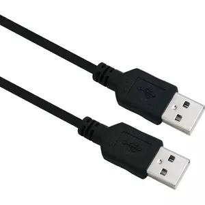 Helos Anschlusskabel, USB 2.0 A Stecker/A Stecker, 3,0m, schwarz USB 2.0 A St./St. , Übertragungsrate: 480 Mbit/s , Abwärtskompatibel , vergoldete Kontakte , Geflecht- und Folie-Schirmung , Haube: vergossen , ROHS 2.0 und REACH-konform , Farbe: schwarz (288300)