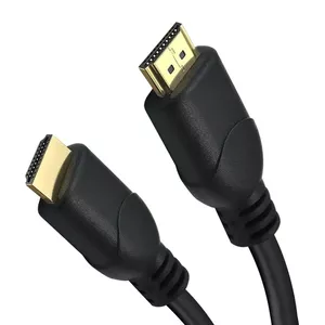 HDMI cable helos 288392 — 2 m, HDMI Type A male‑to‑male, gold contacts, ARC, 3D, black